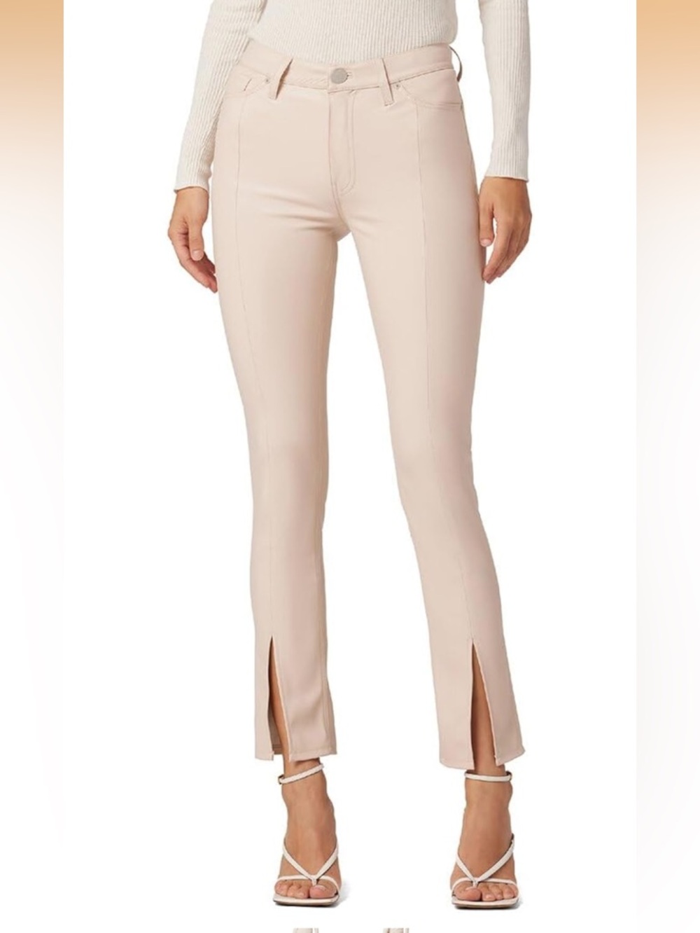 New Hudson Barbara High Rise Faux Leather Jeans Sz 25